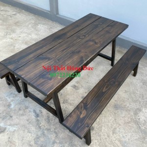 Bộ bàn ghế gỗ thông quán ăn nh01