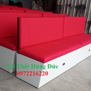 Ghế băng áp tường có tựa nệm tt12