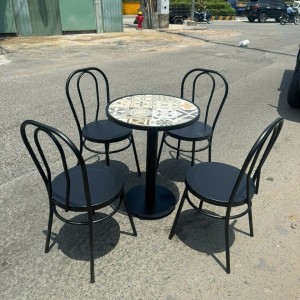 Bộ bàn ghế sắt thonet ngoài trời