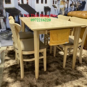 Bộ bàn ghế gỗ nhà hàng dlm04