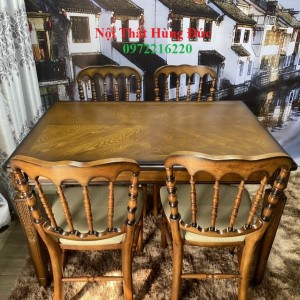 Bộ bàn ghế ăn song tiện dlm03