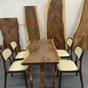 Bộ bàn ghế ăn me tây nhà hàng dlm07