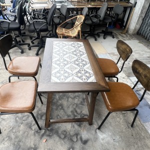 Bộ bàn ghế ăn vintage sg03