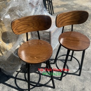 Ghế bar cafe tựa gỗ sk01