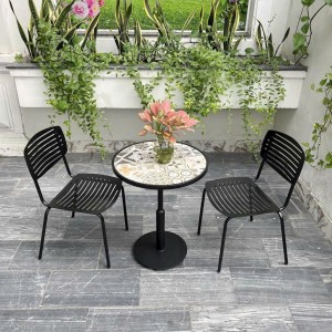 Ghế sắt cafe cánh quạt không tay cầm sk09