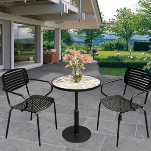 Ghế sắt cafe có tay cầm sk02