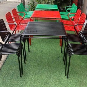 Ghế sắt cafe có tay cầm sk03