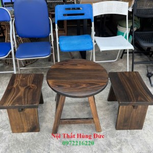 Bộ bàn ghế vintage ghế đôn sp01