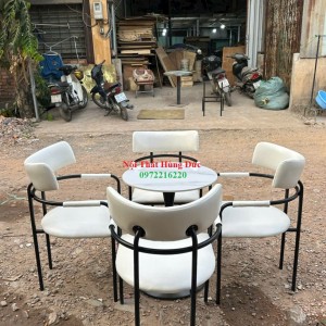 Bộ bàn ghế cafe hiện đại khung sắt – Nội Thất Hùng Đức